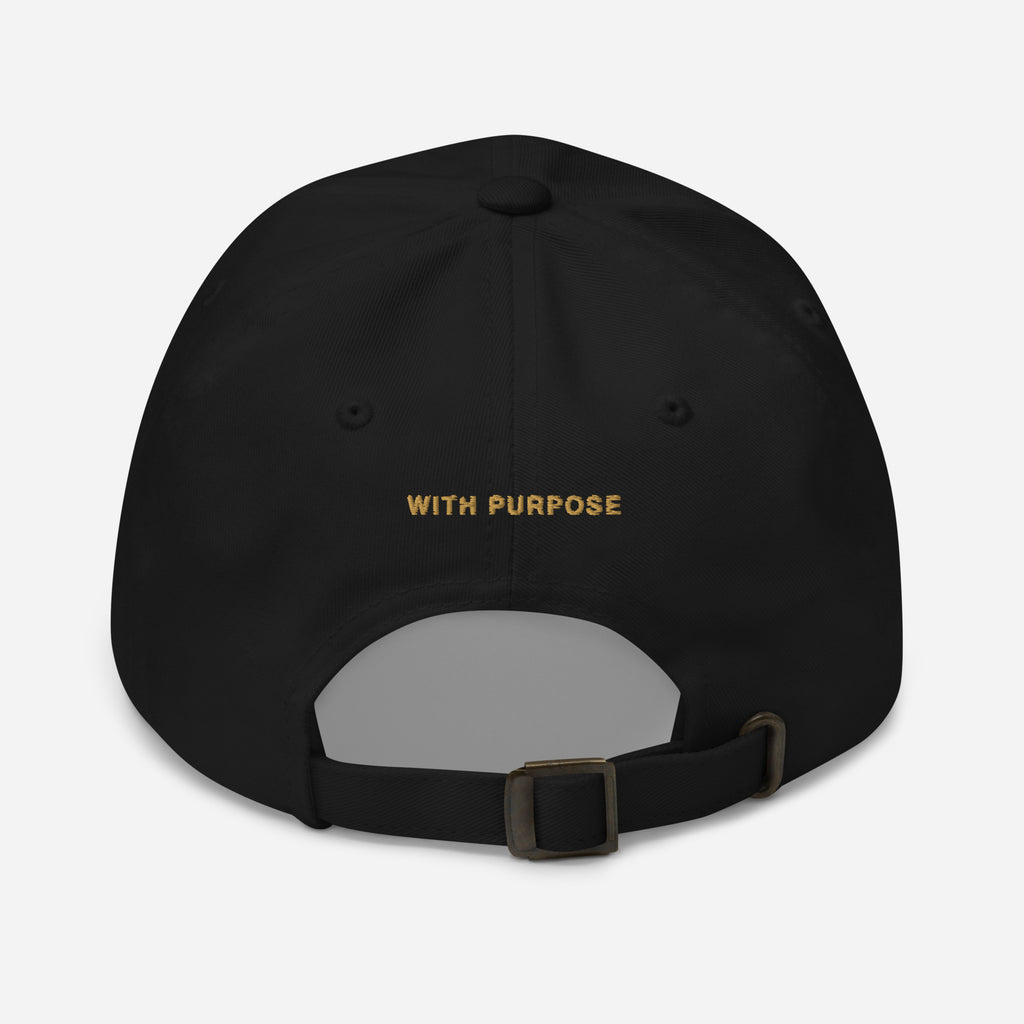 Daily Rise Classic black dad hat alternate back view