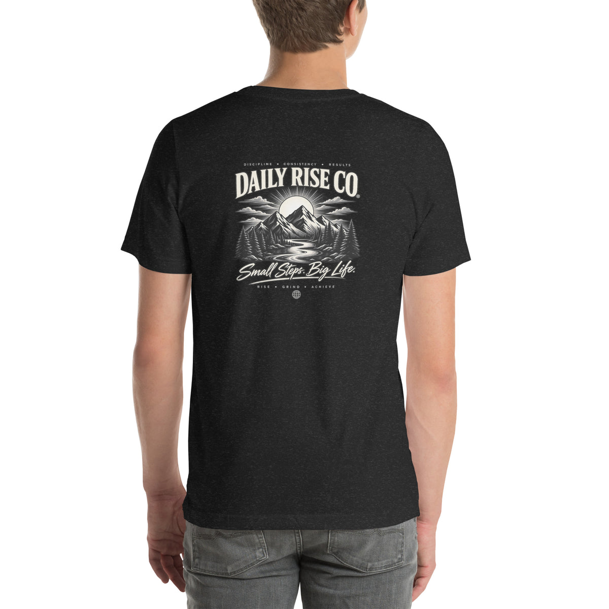 Soul Rise Tee Black Heather back product mockup