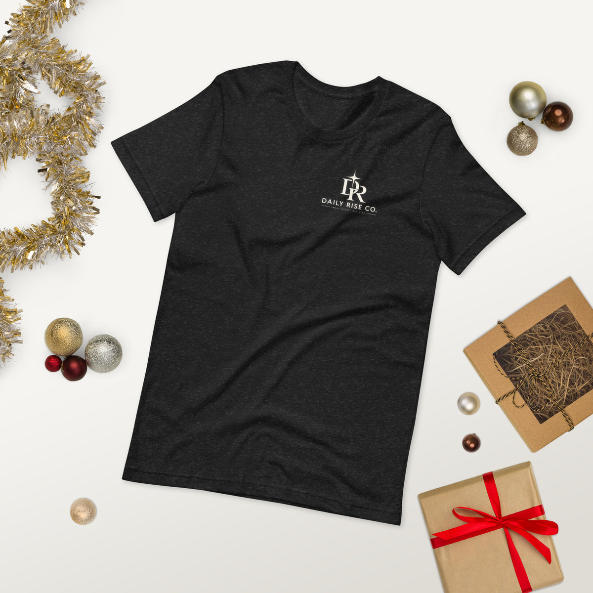 Soul Rise Tee Black Heather front lifestyle view