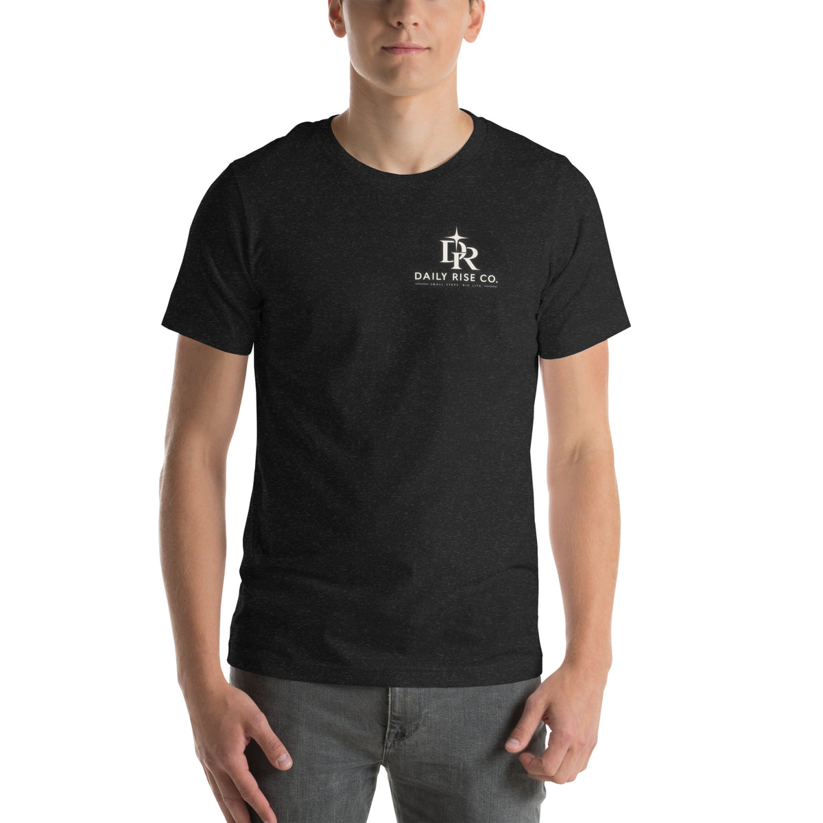 Soul Rise Tee Black Heather front product mockup