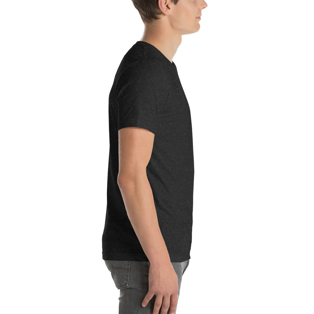 Soul Rise Tee Black Heather right-side mockup